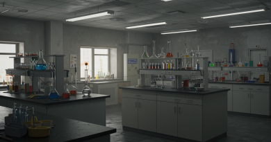 Laboratórios De Química E Biologia Com Vista Geral