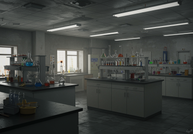 Laboratórios De Química E Biologia Com Vista Geral